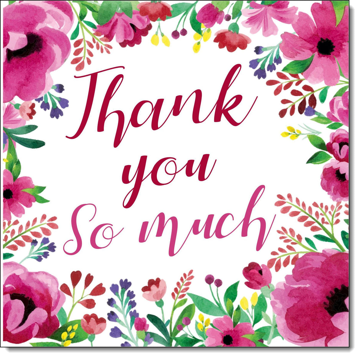 Thank You Card Floral – Wholesale Greeting Cards