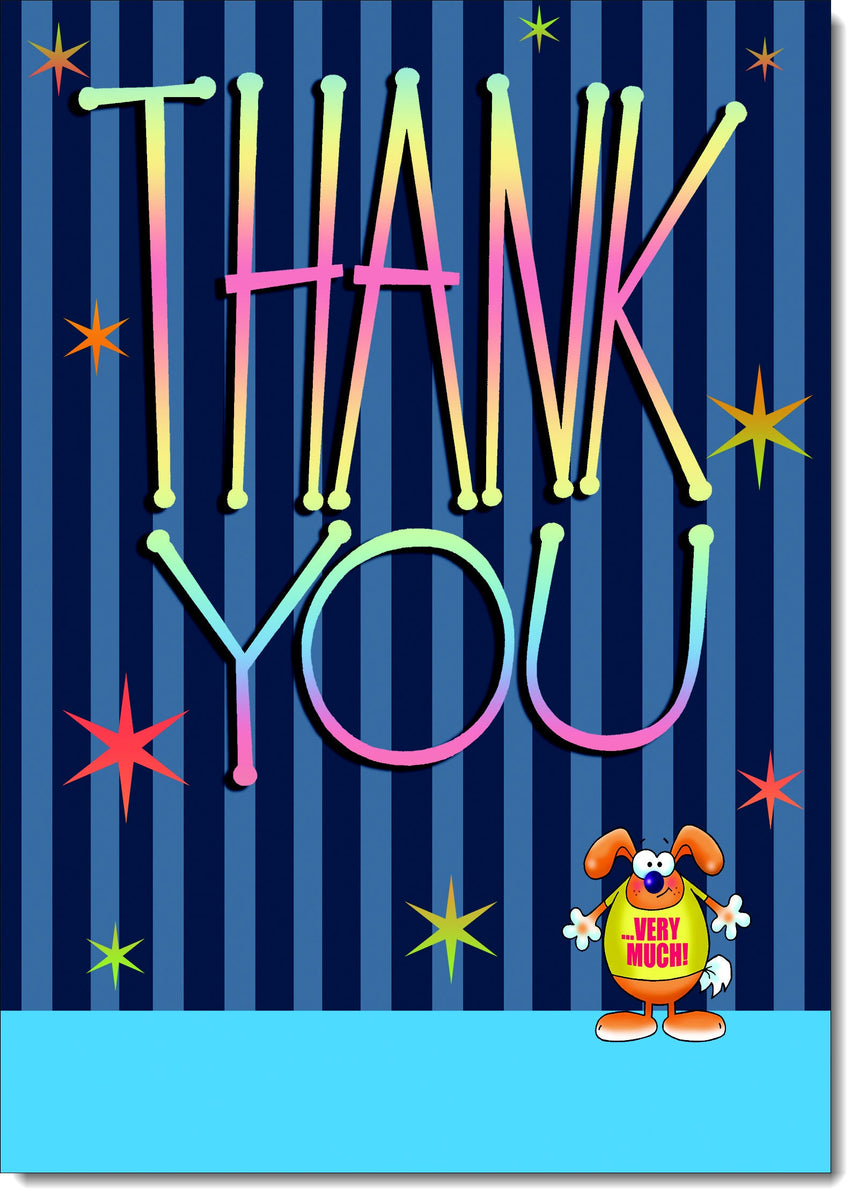 Thank You Card Rainbow Letters – Wholesale Greeting Cards